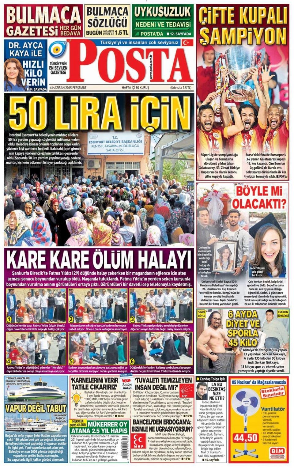 4 Haziran 2015 gazete manşetleri 17