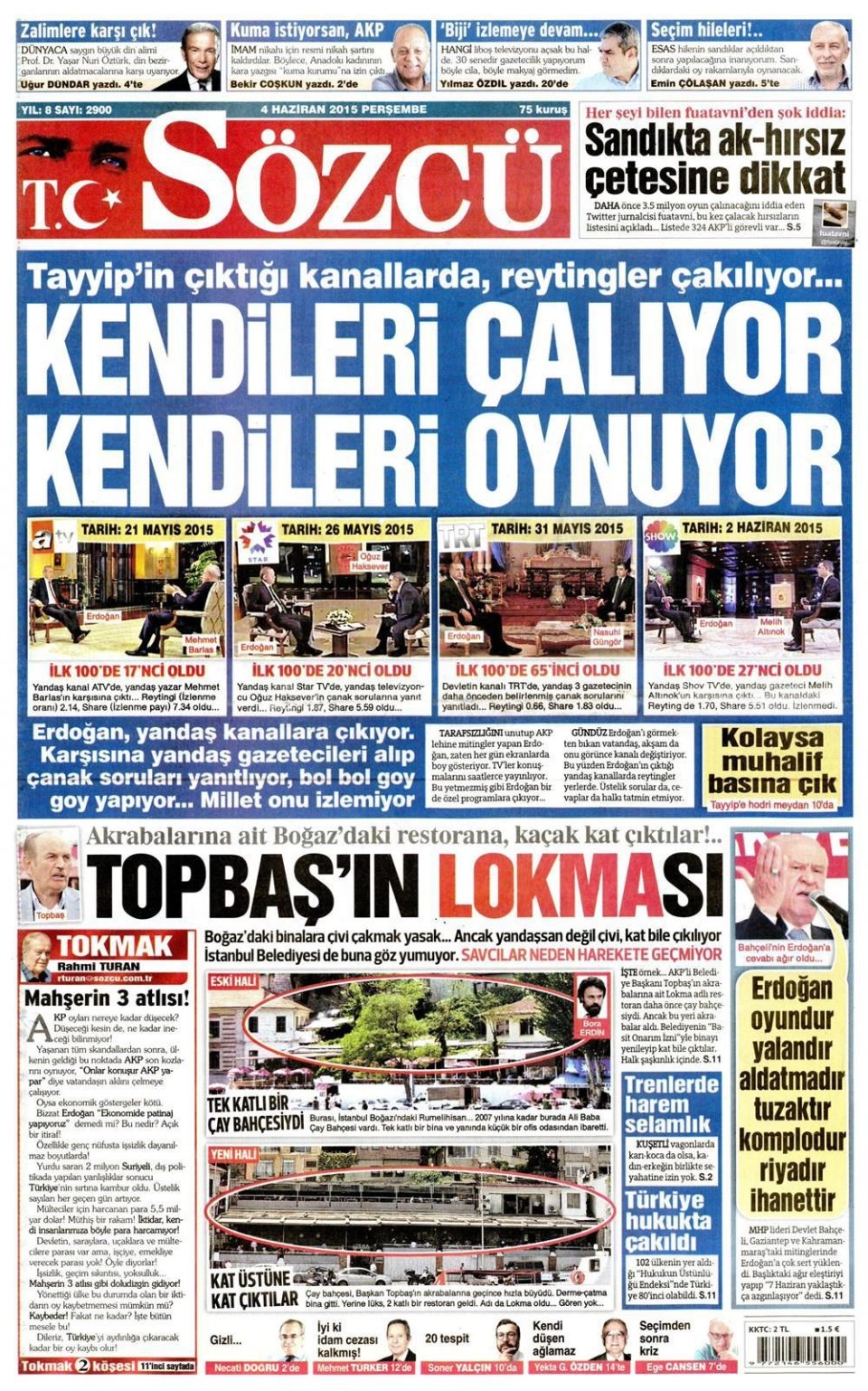 4 Haziran 2015 gazete manşetleri 20