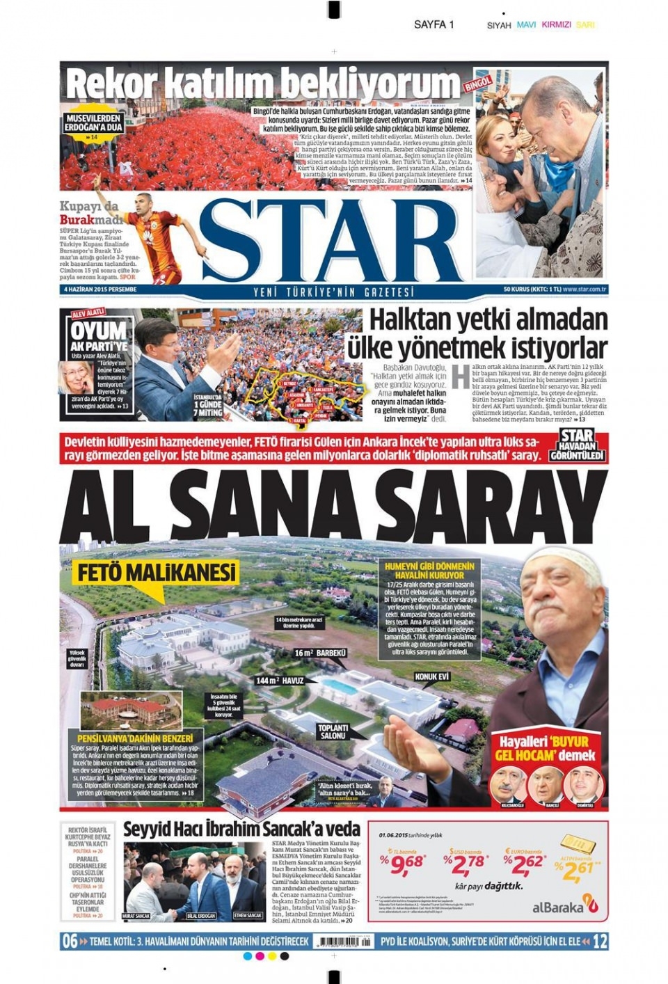 4 Haziran 2015 gazete manşetleri 21