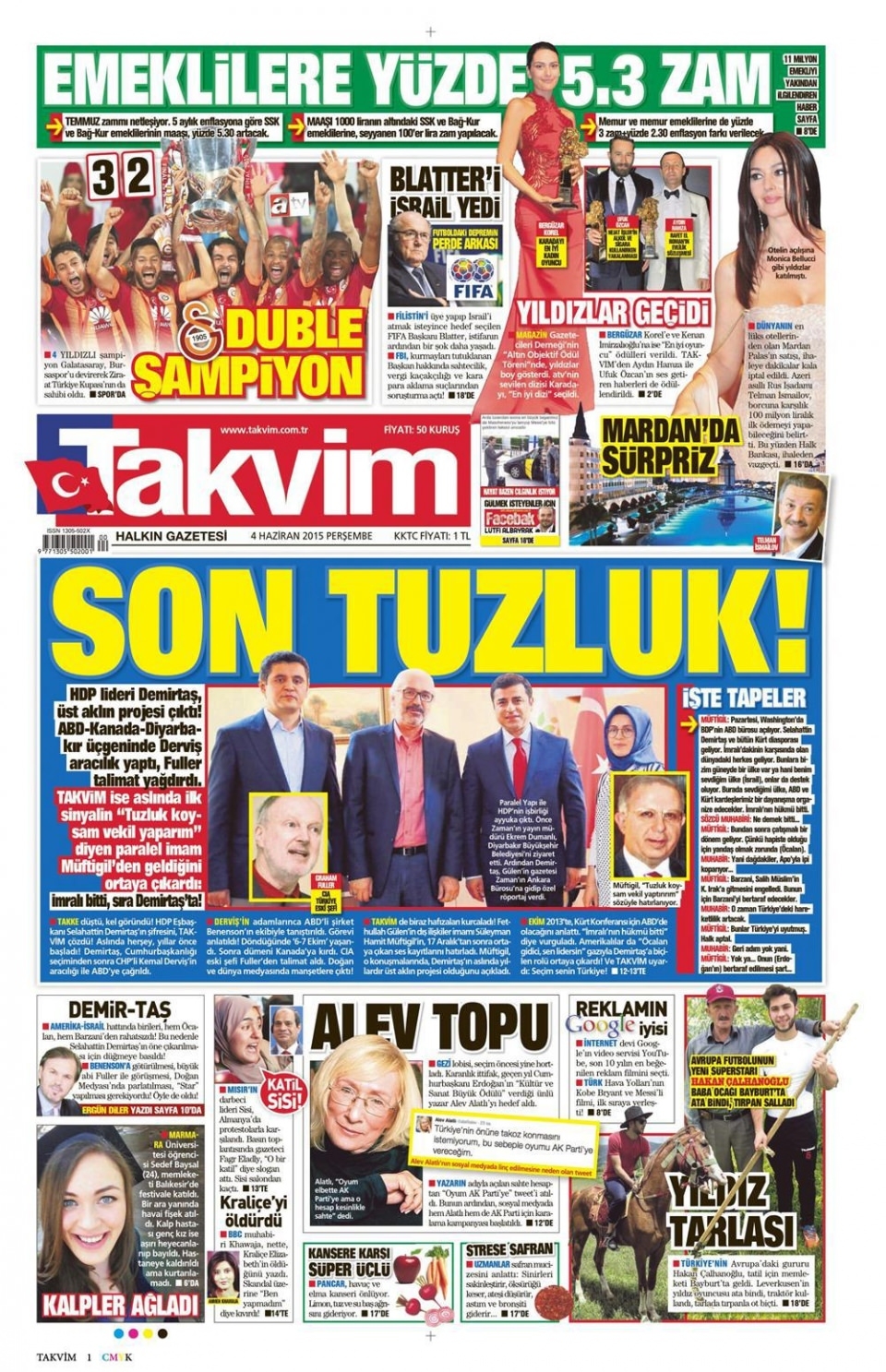 4 Haziran 2015 gazete manşetleri 22