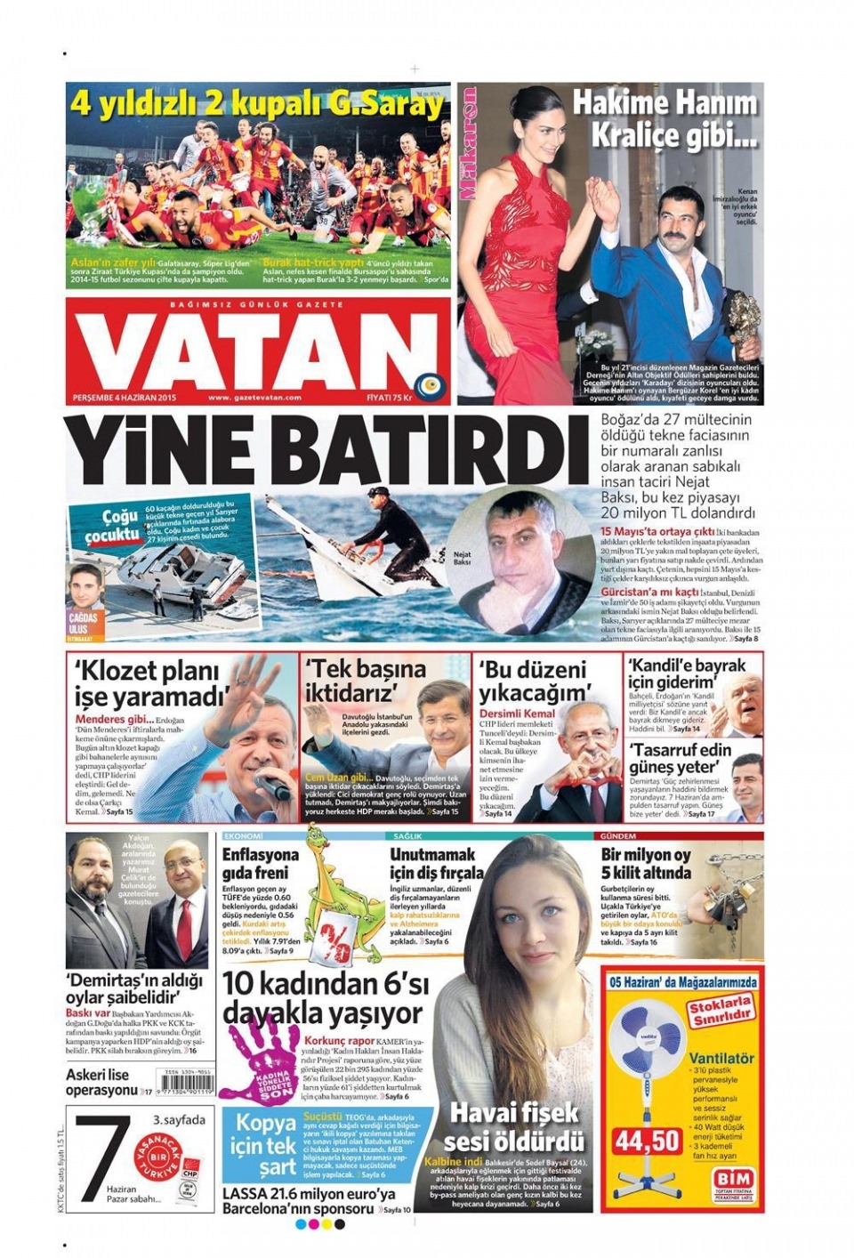 4 Haziran 2015 gazete manşetleri 27