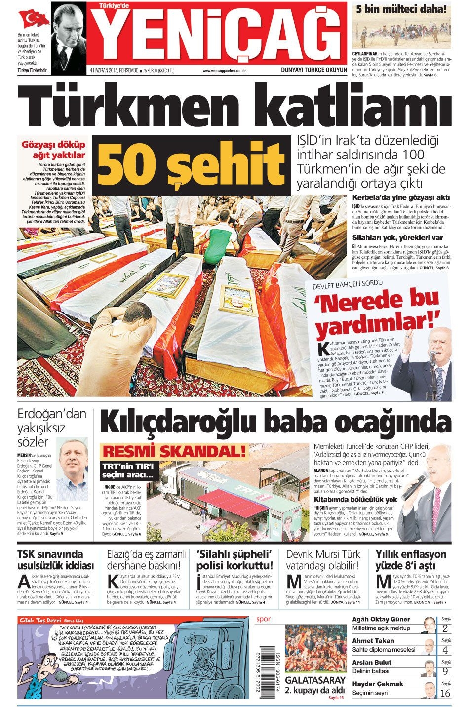 4 Haziran 2015 gazete manşetleri 29