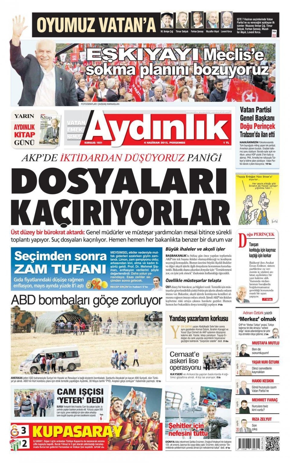 4 Haziran 2015 gazete manşetleri 3