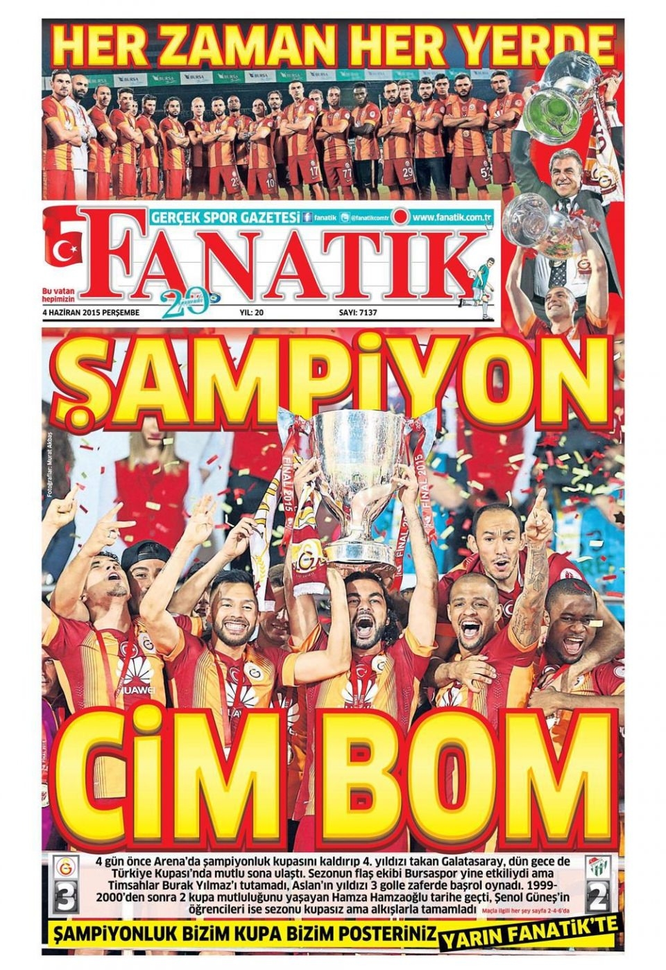 4 Haziran 2015 gazete manşetleri 7