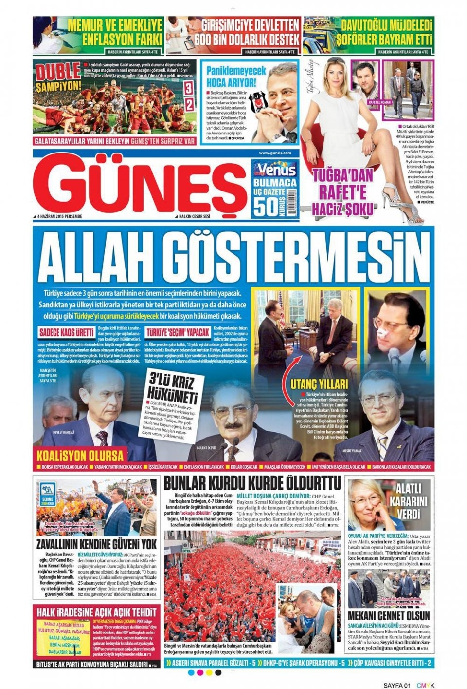 4 Haziran 2015 gazete manşetleri 9