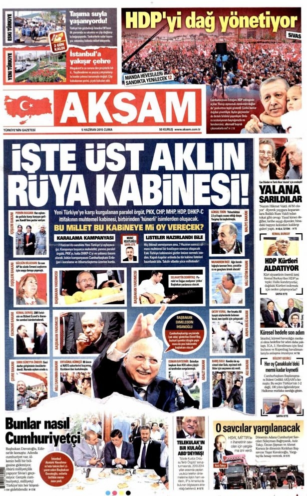 5 Haziran 2015 gazete manşetleri 1