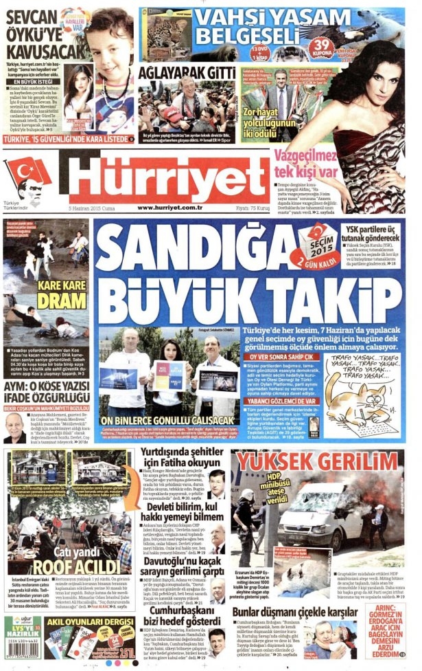 5 Haziran 2015 gazete manşetleri 11