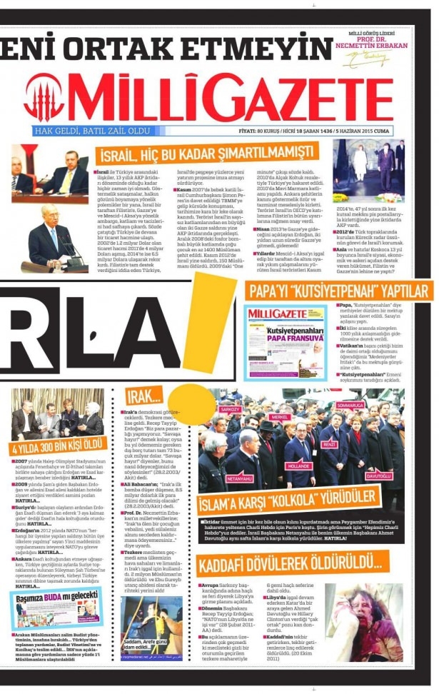 5 Haziran 2015 gazete manşetleri 14