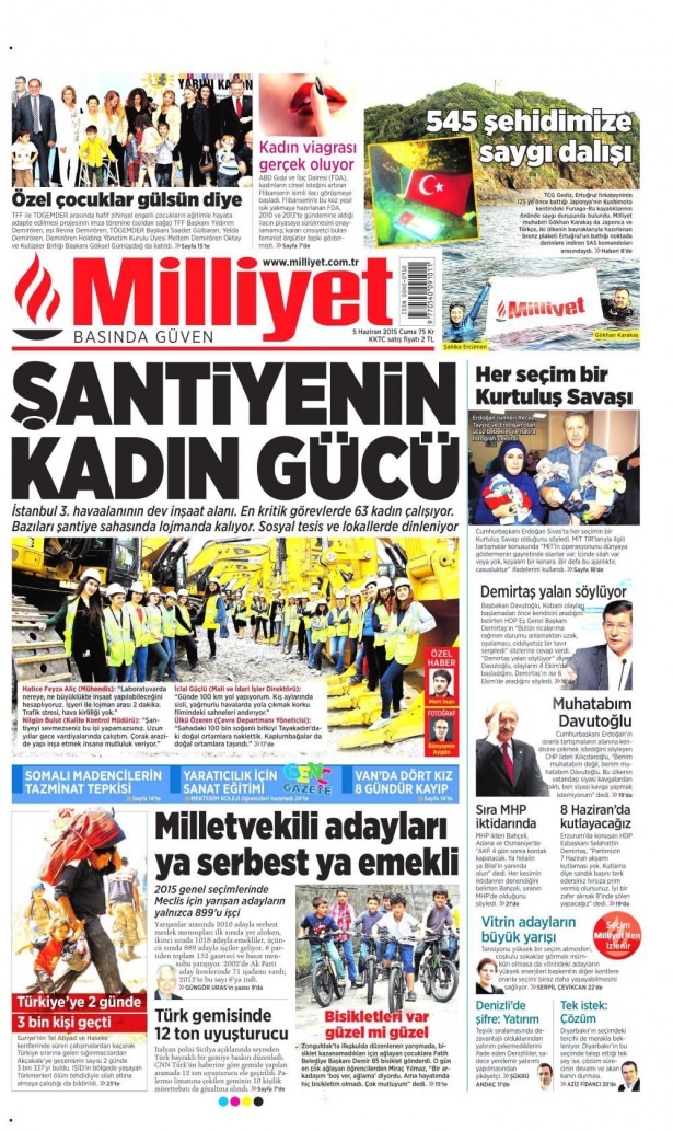 5 Haziran 2015 gazete manşetleri 15