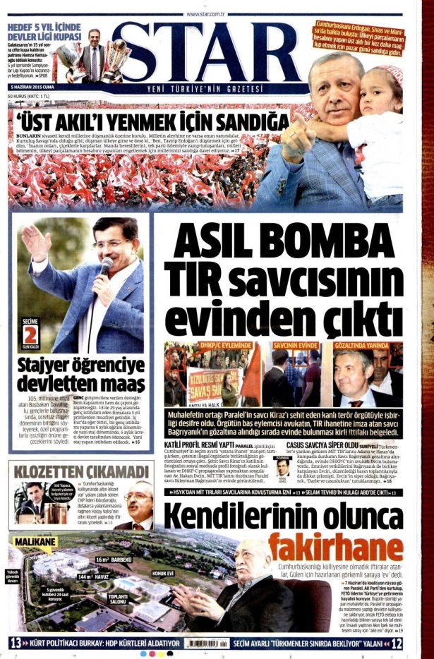 5 Haziran 2015 gazete manşetleri 20