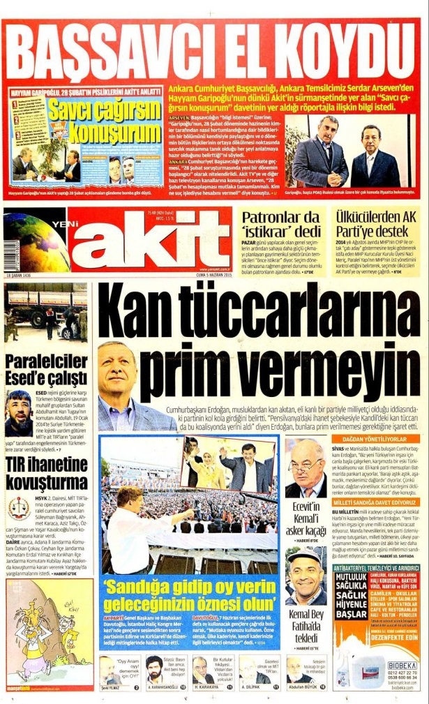 5 Haziran 2015 gazete manşetleri 25