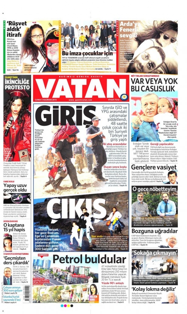 5 Haziran 2015 gazete manşetleri 26