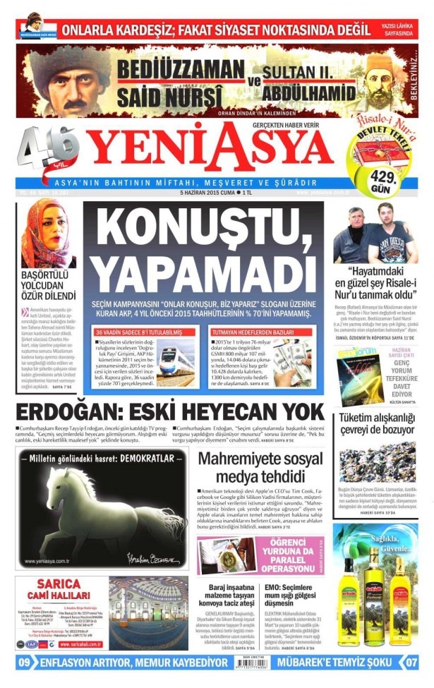 5 Haziran 2015 gazete manşetleri 27
