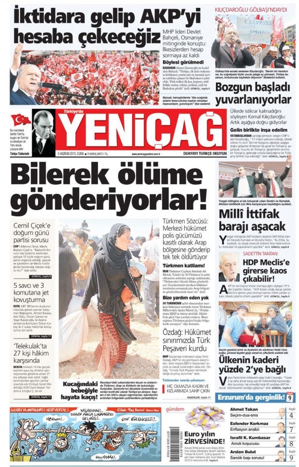 5 Haziran 2015 gazete manşetleri 28