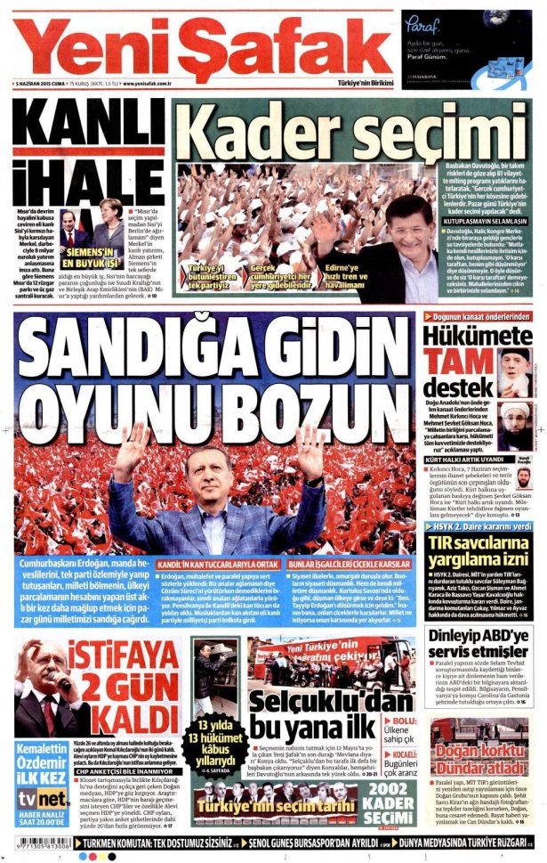 5 Haziran 2015 gazete manşetleri 29