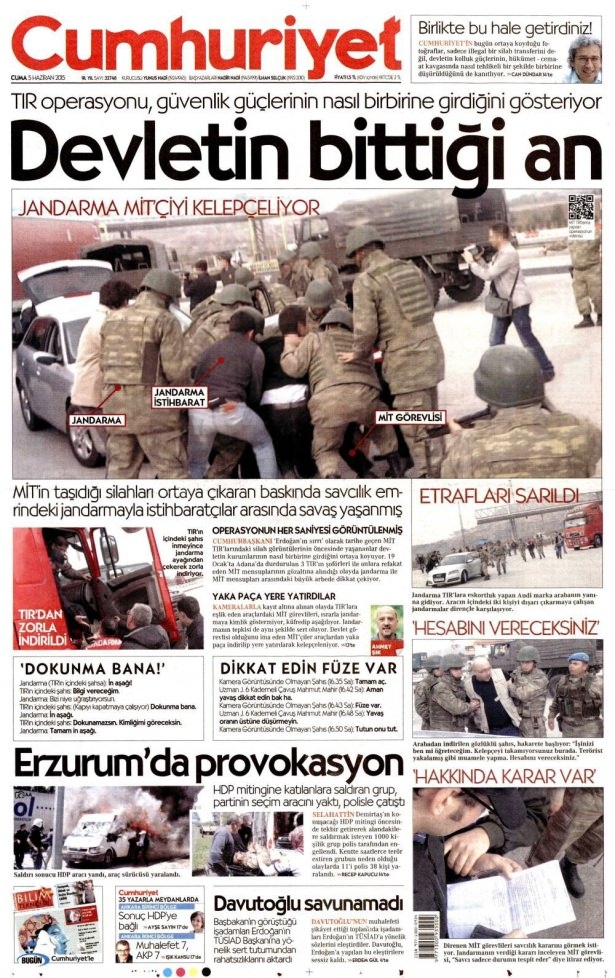 5 Haziran 2015 gazete manşetleri 5