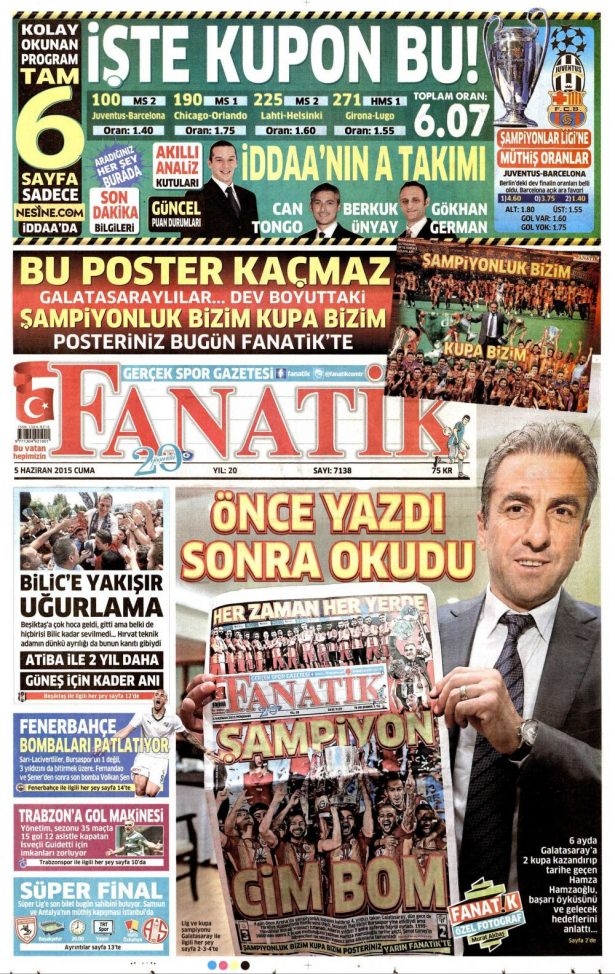 5 Haziran 2015 gazete manşetleri 7