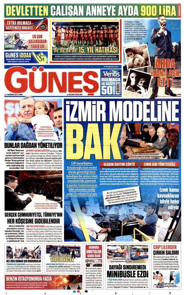 5 Haziran 2015 gazete manşetleri 9