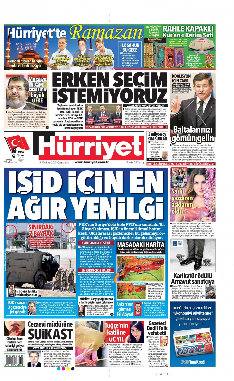 17 Haziran 2015 gazete manşetleri 10