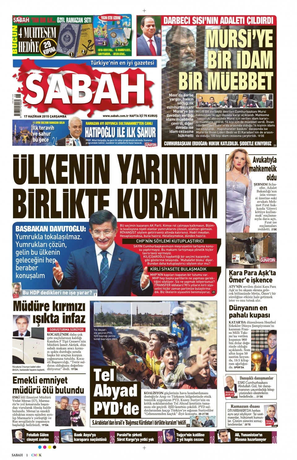 17 Haziran 2015 gazete manşetleri 15