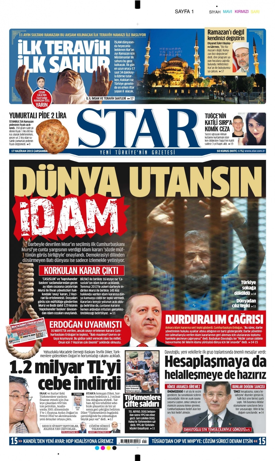 17 Haziran 2015 gazete manşetleri 20