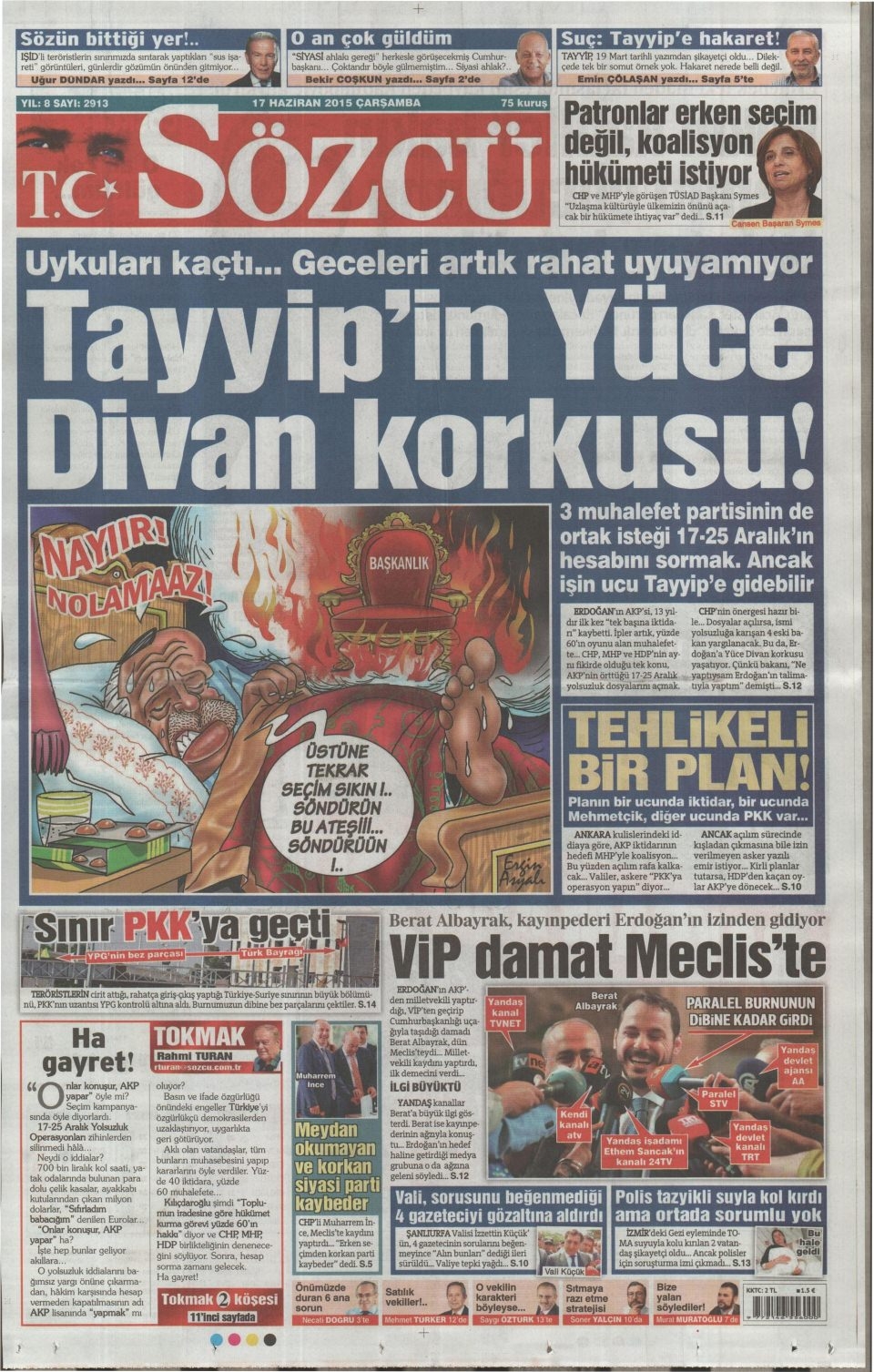 17 Haziran 2015 gazete manşetleri 21