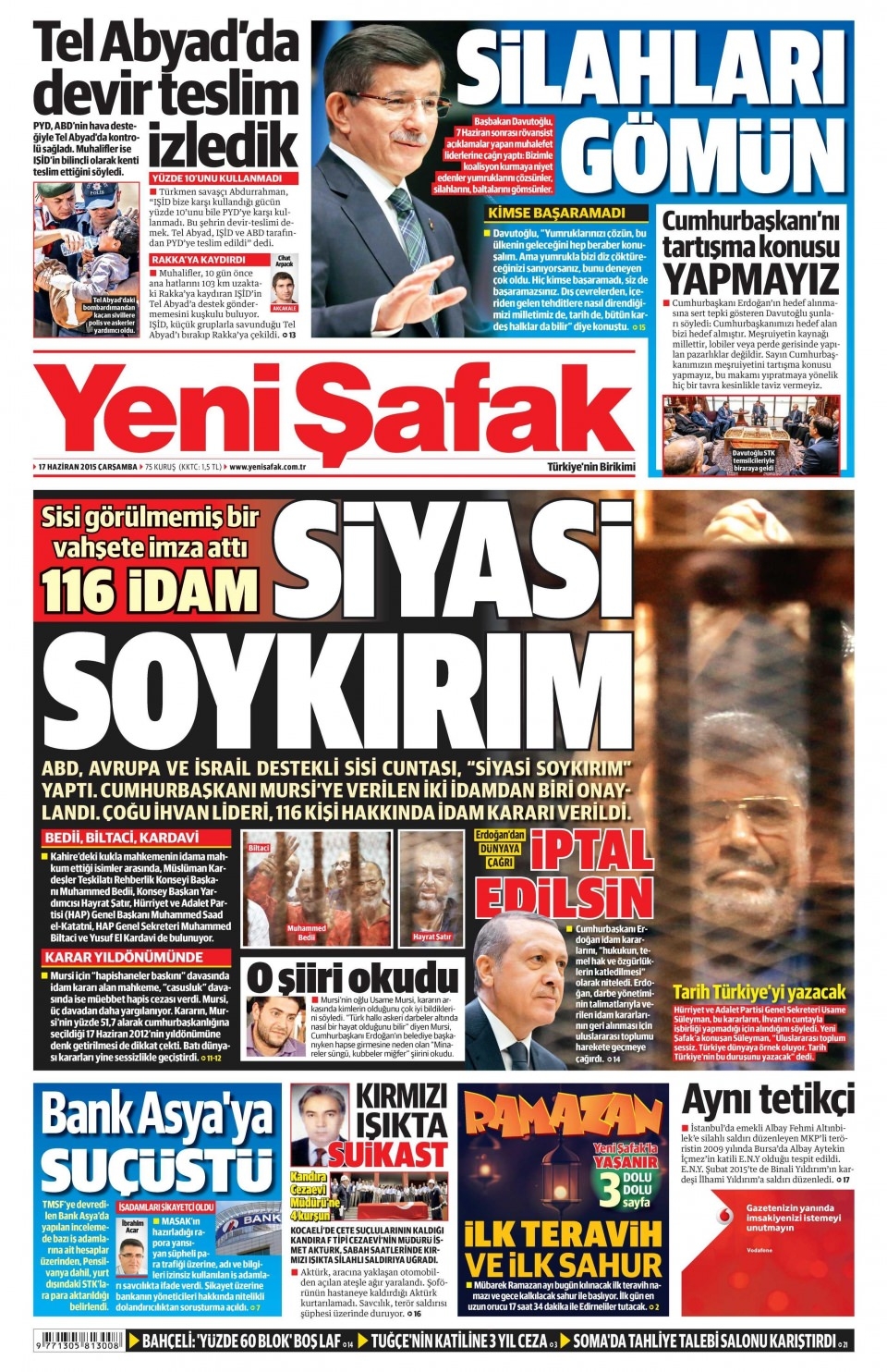 17 Haziran 2015 gazete manşetleri 25