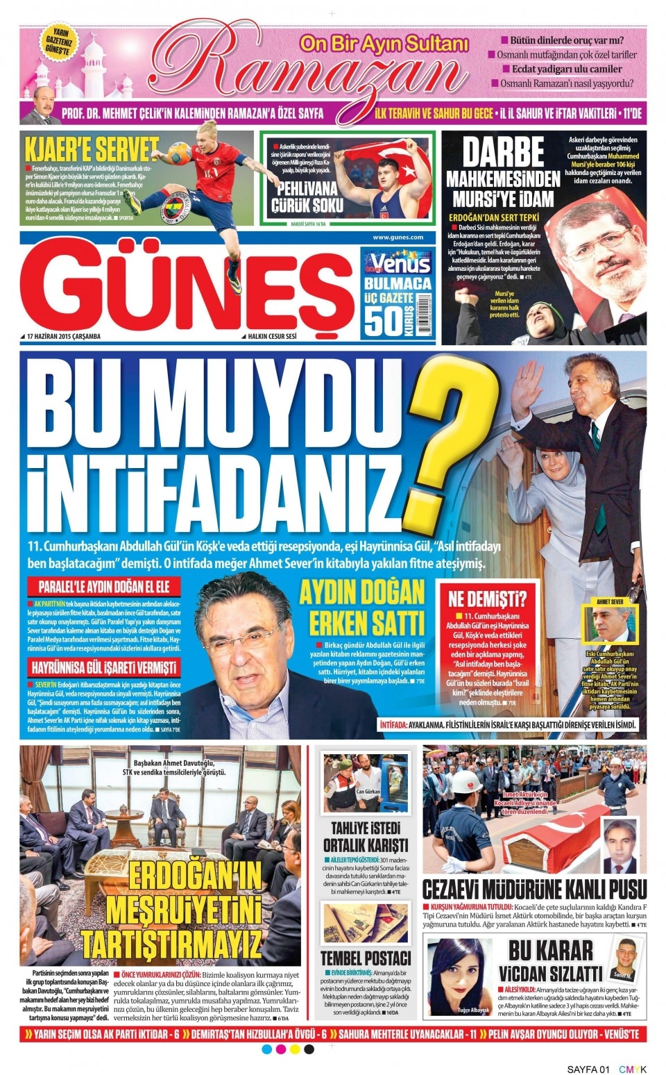 17 Haziran 2015 gazete manşetleri 7