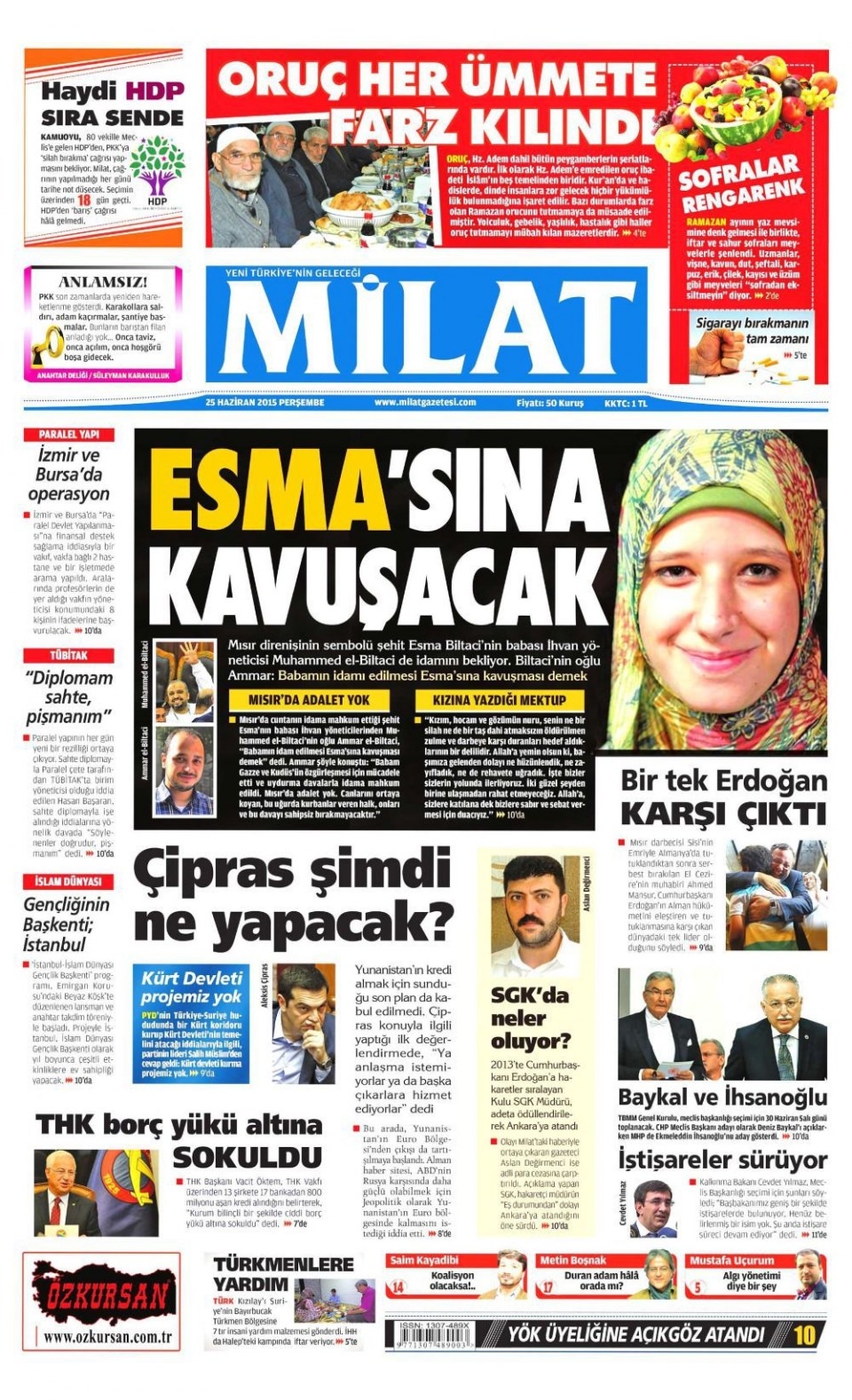 25 Haziran 2015 gazete manşetleri 10