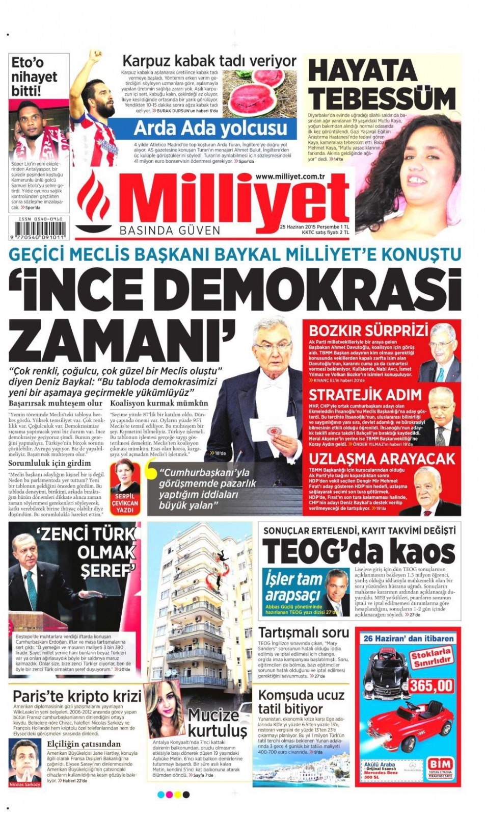 25 Haziran 2015 gazete manşetleri 13