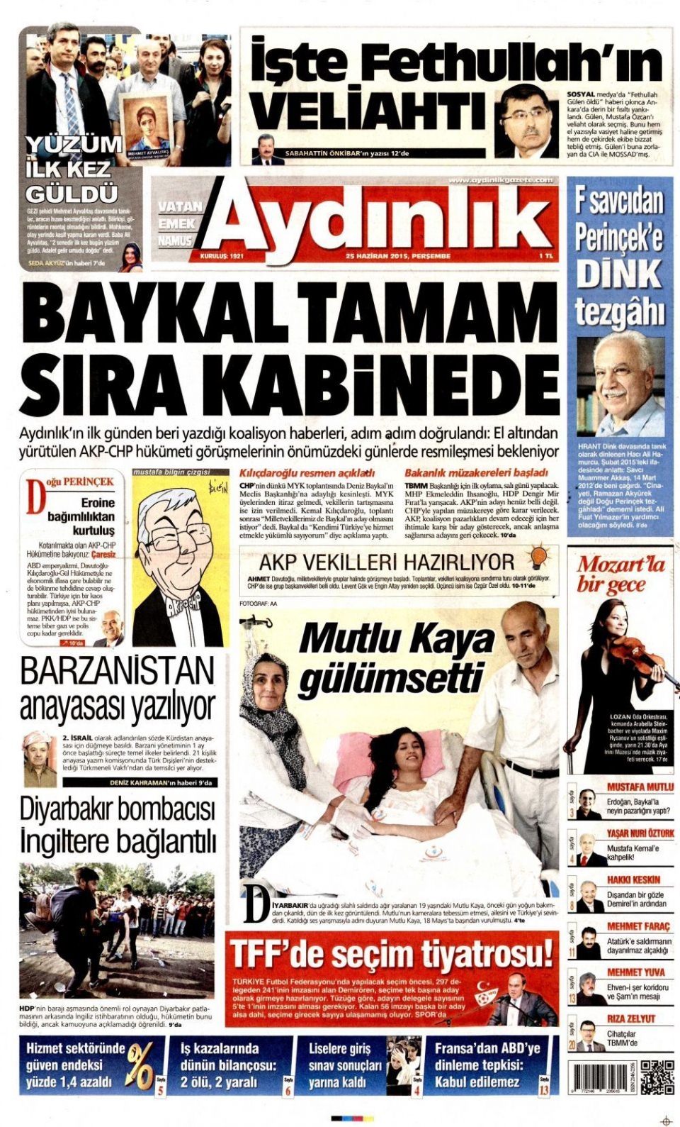 25 Haziran 2015 gazete manşetleri 2