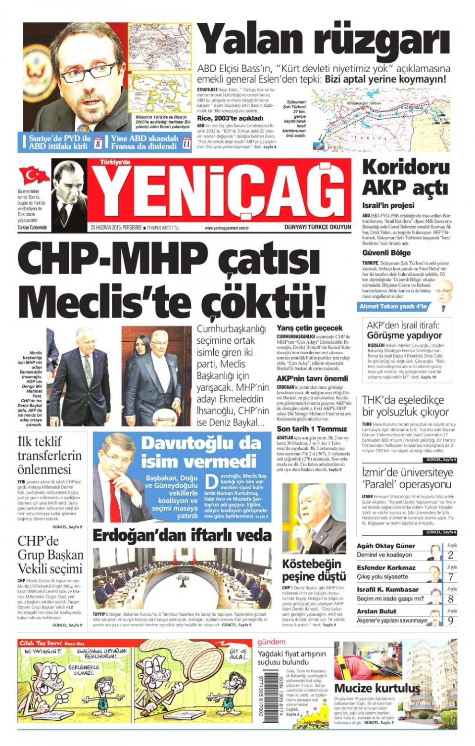 25 Haziran 2015 gazete manşetleri 27