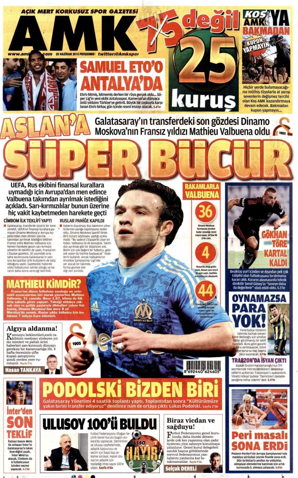 25 Haziran 2015 gazete manşetleri 31