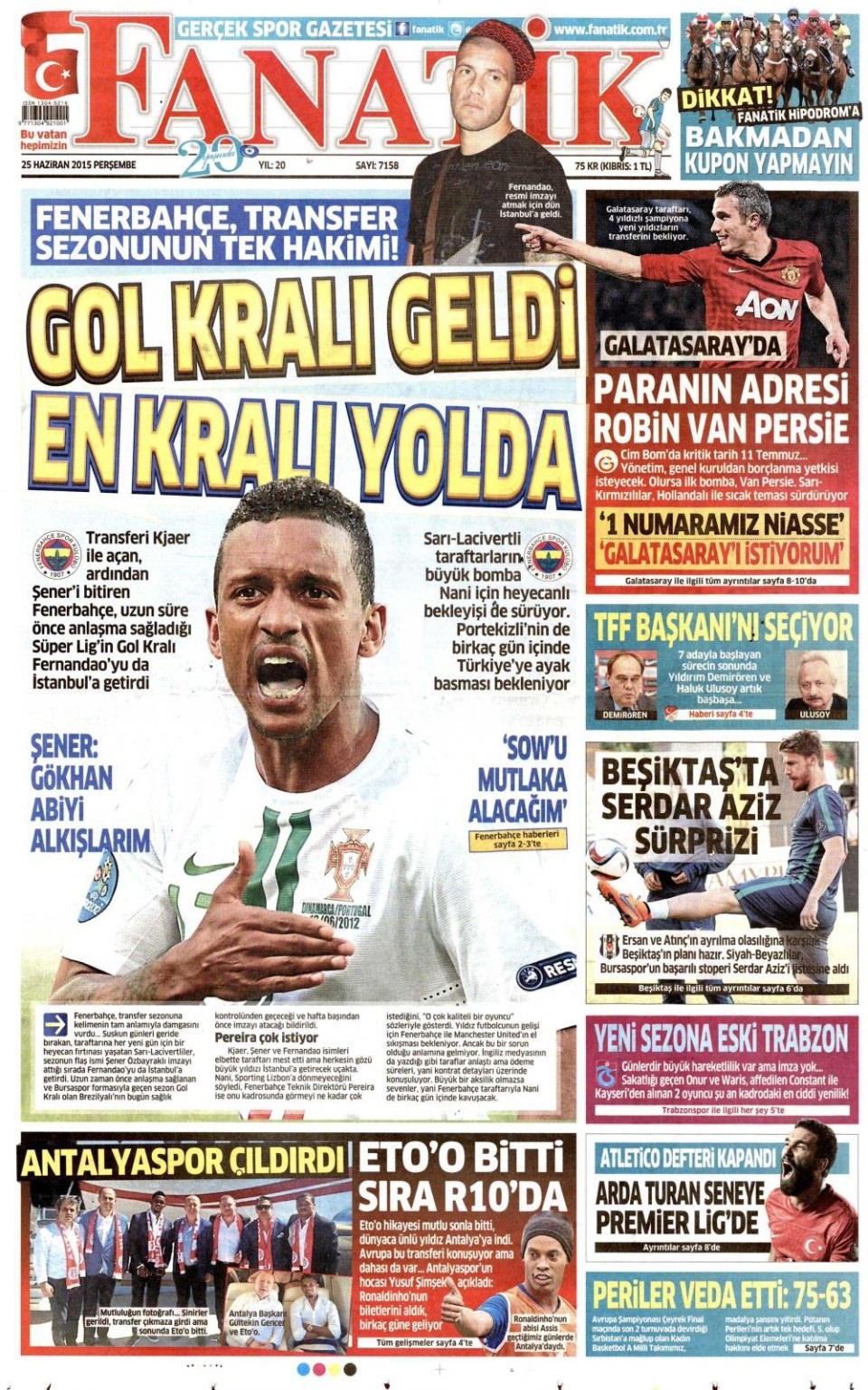 25 Haziran 2015 gazete manşetleri 5