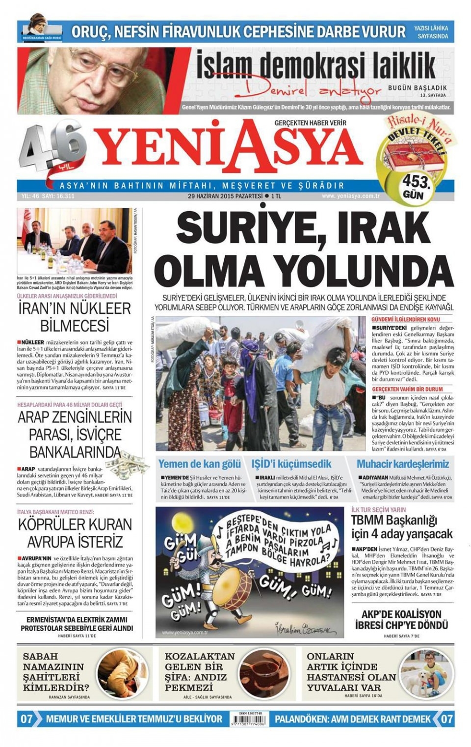 29 Haziran 2015 gazete manşetleri 24