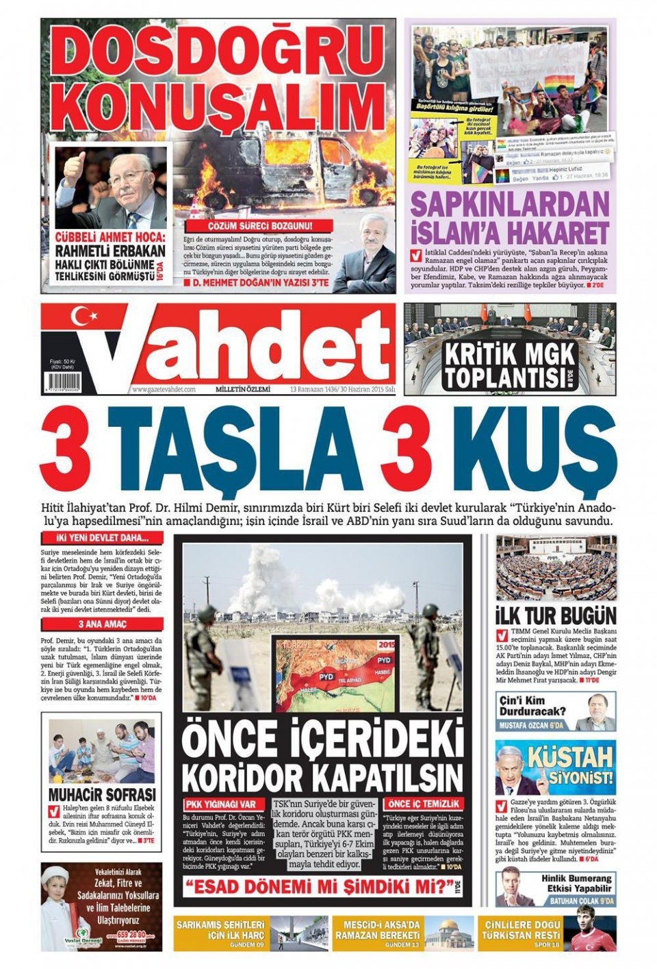 30 Haziran 2015 gazete manşetleri 21