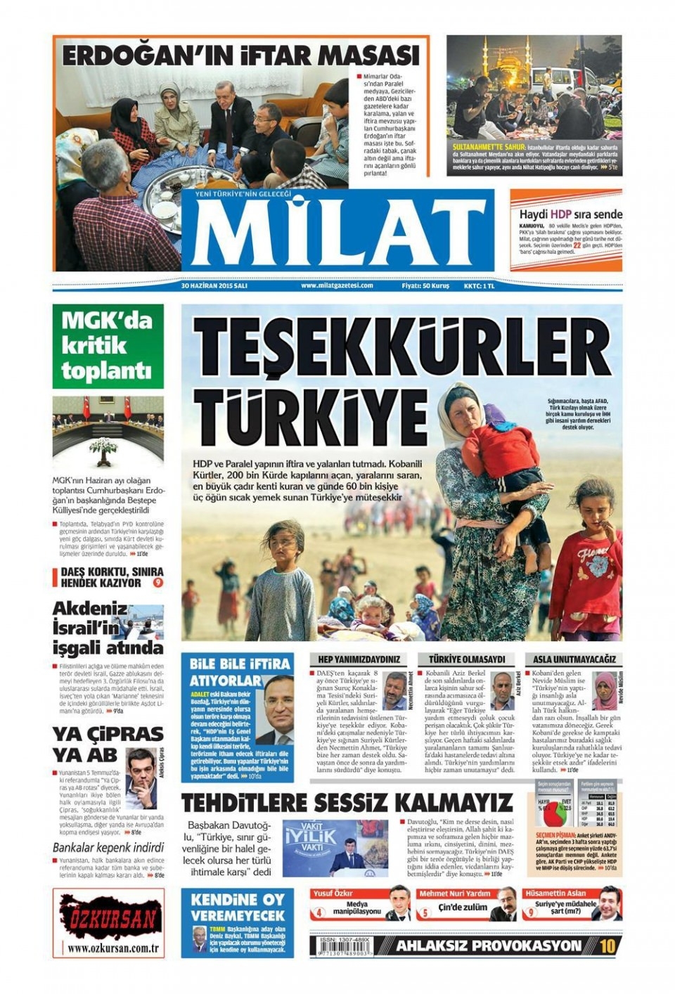 30 Haziran 2015 gazete manşetleri 28