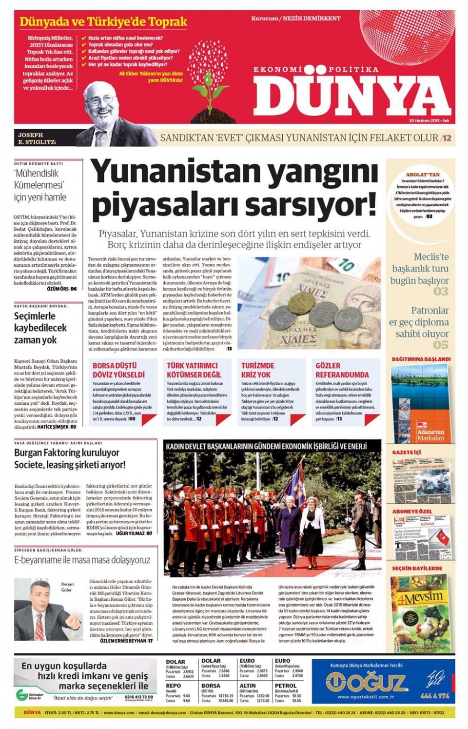30 Haziran 2015 gazete manşetleri 31