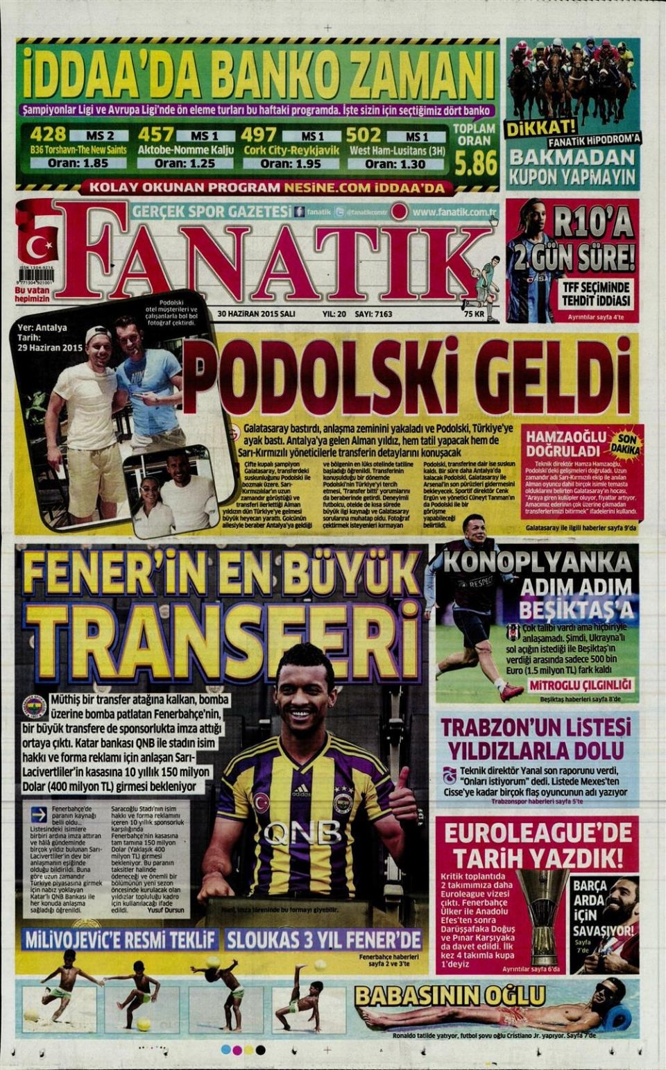 30 Haziran 2015 gazete manşetleri 5