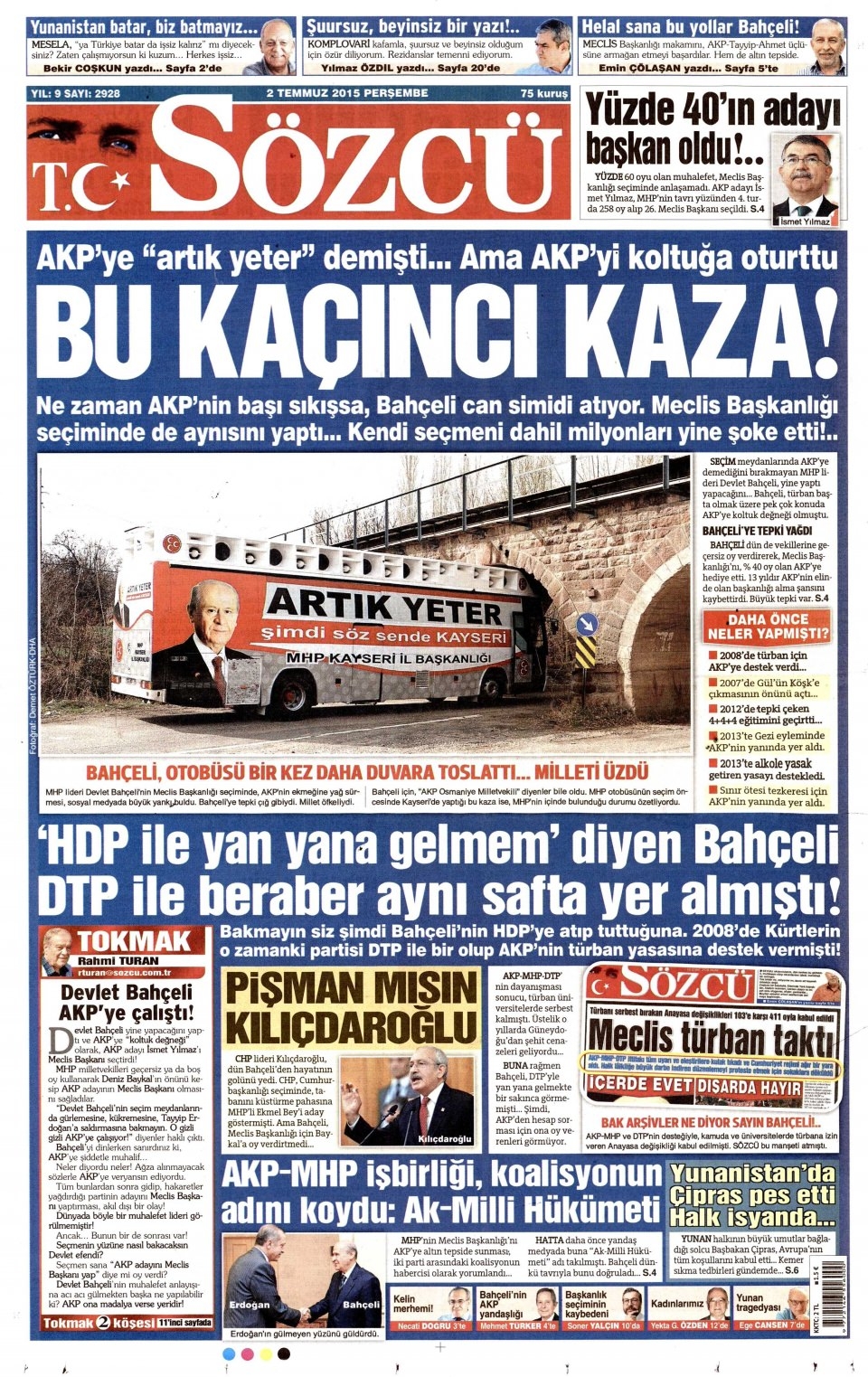 2 Temmuz 2015 gazete manşetleri 20