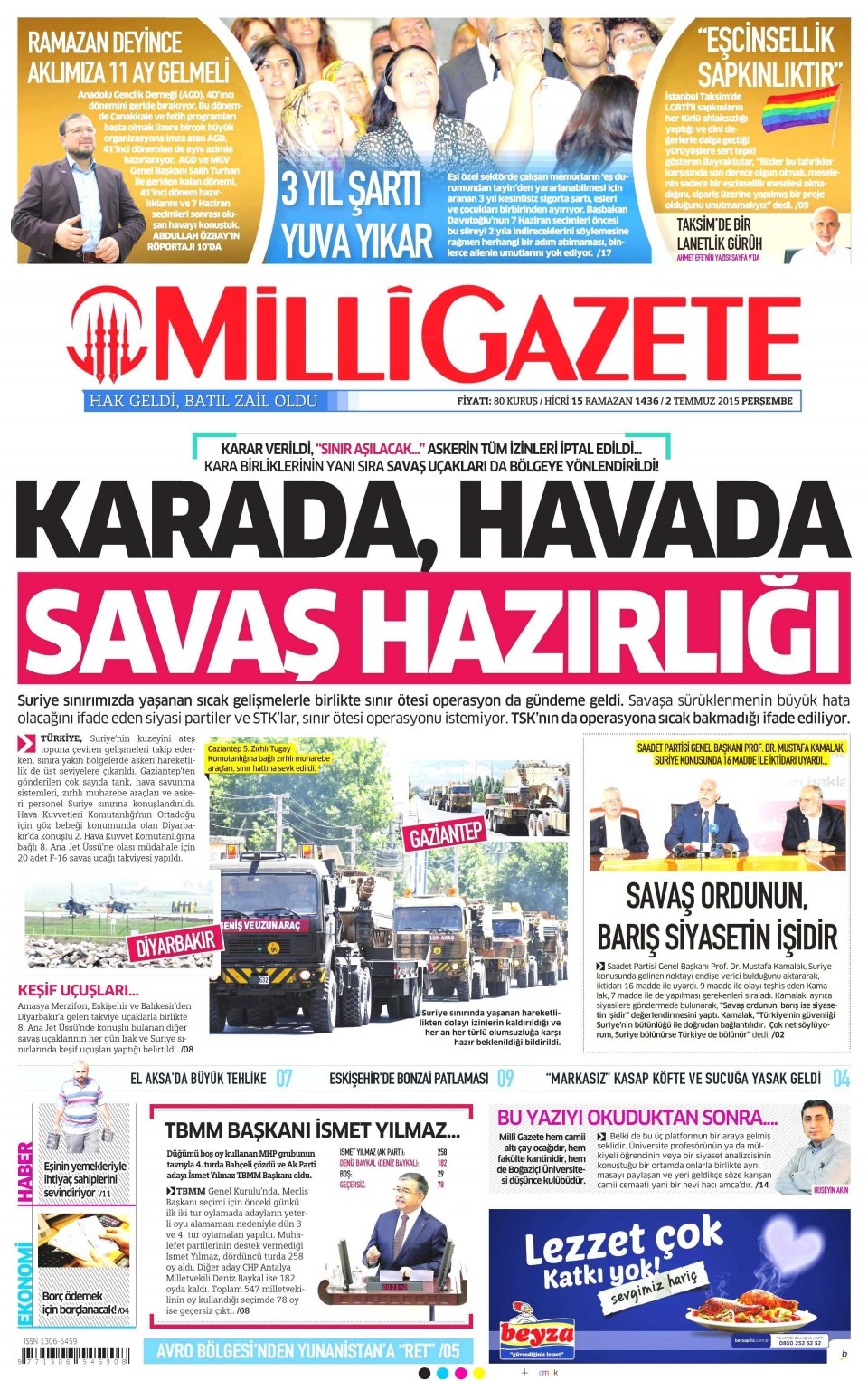 2 Temmuz 2015 gazete manşetleri 4