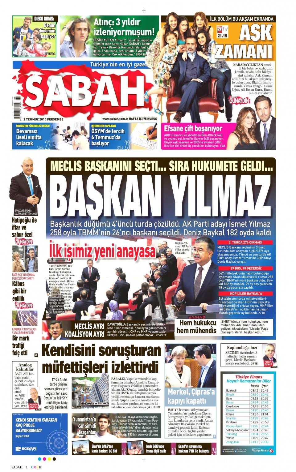 2 Temmuz 2015 gazete manşetleri 9