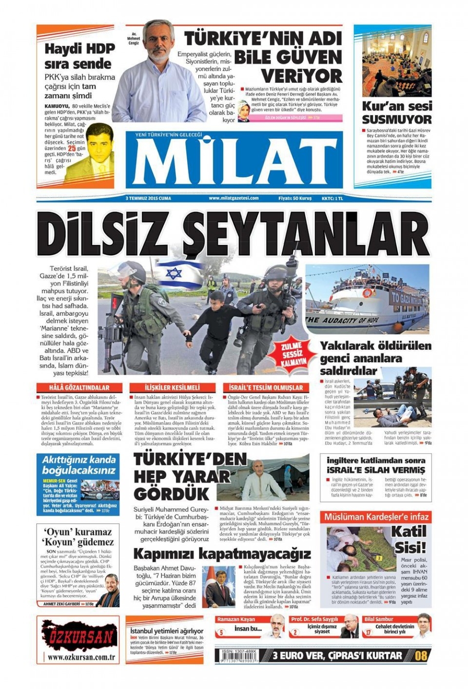 3 Temmuz 2015 gazete manşetleri 10