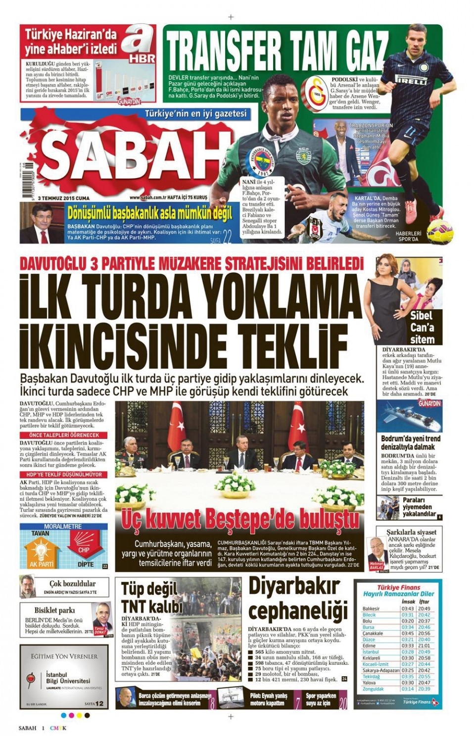 3 Temmuz 2015 gazete manşetleri 16