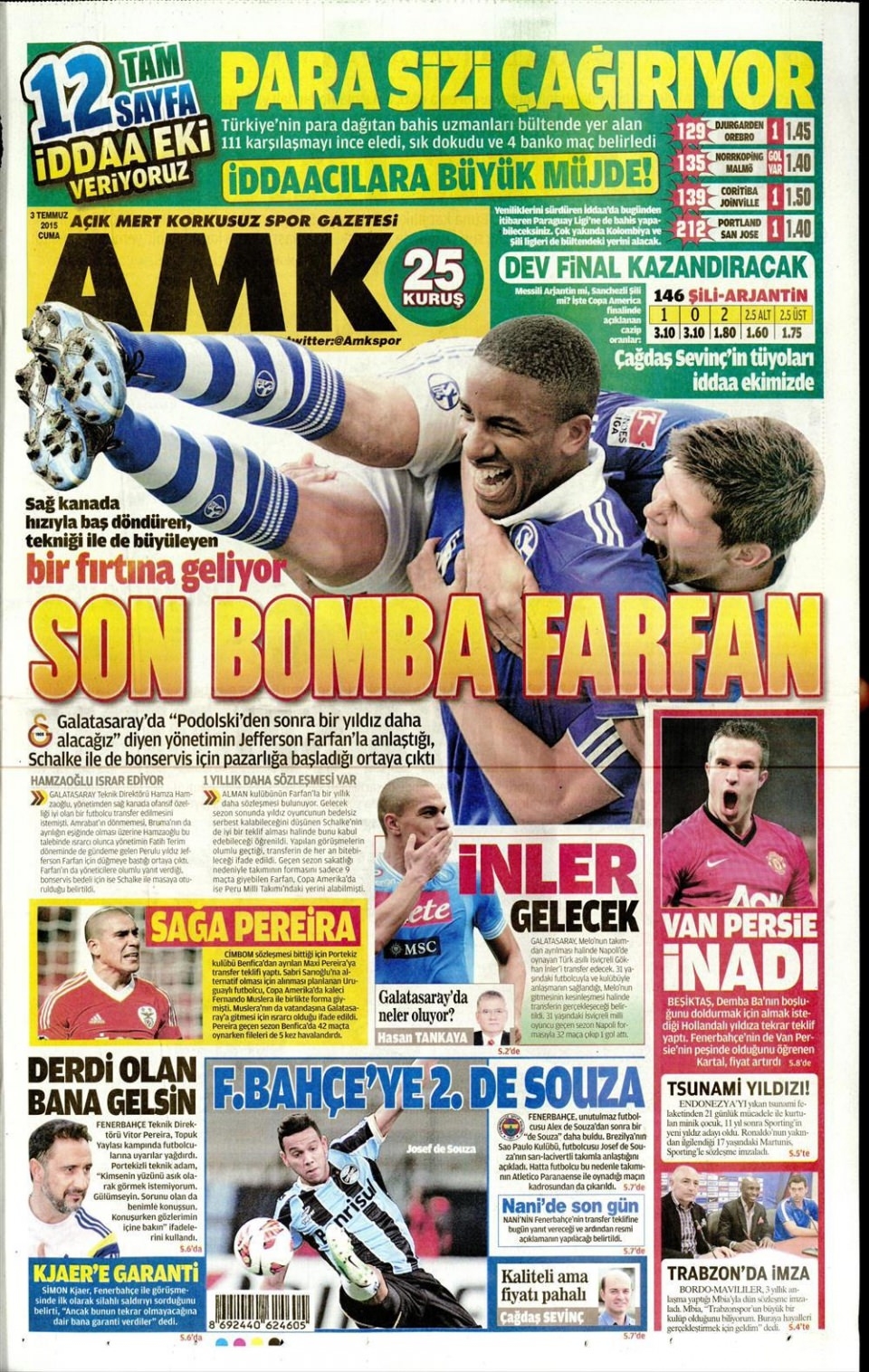 3 Temmuz 2015 gazete manşetleri 30