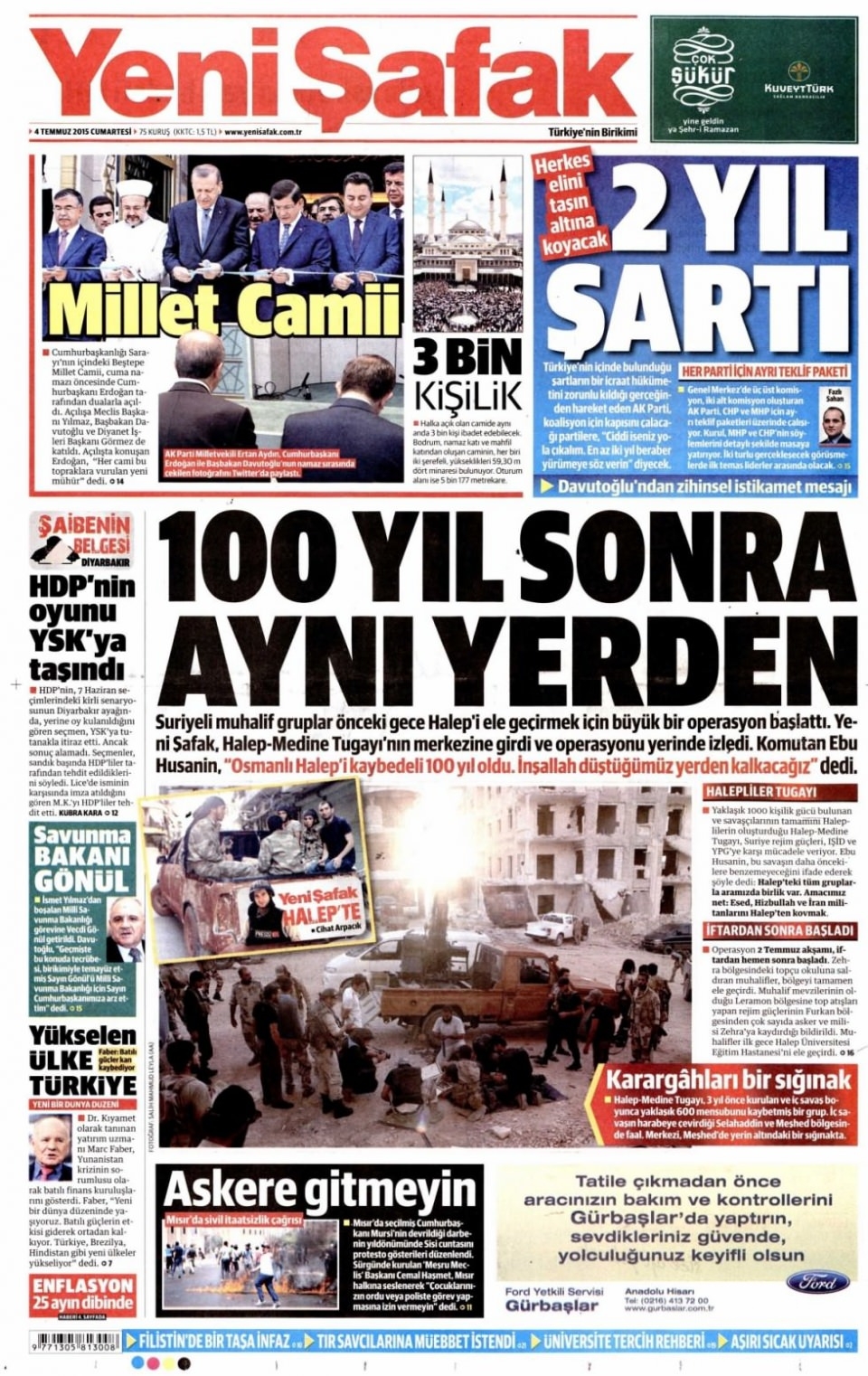 4 Temmuz gazete manşetleri 1