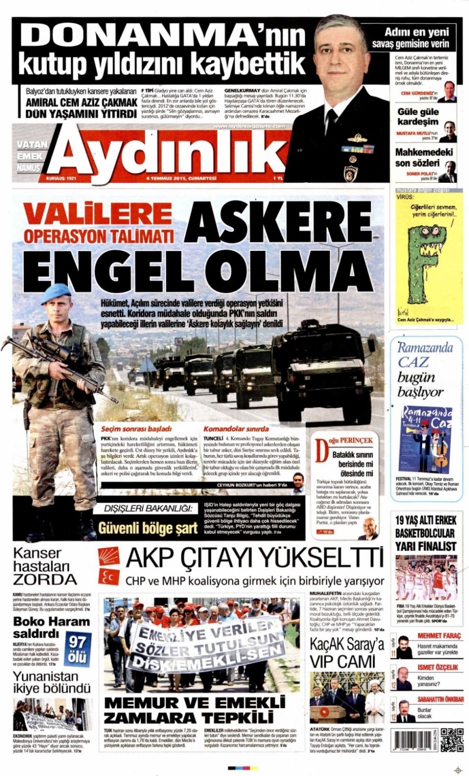 4 Temmuz gazete manşetleri 17