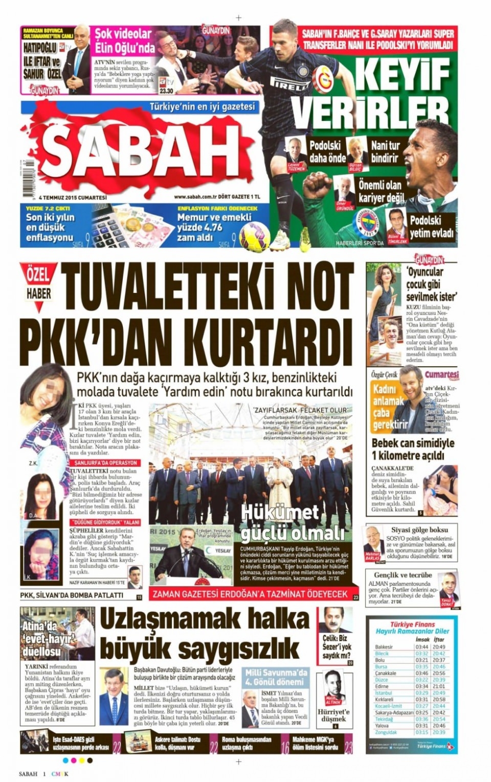 4 Temmuz gazete manşetleri 2