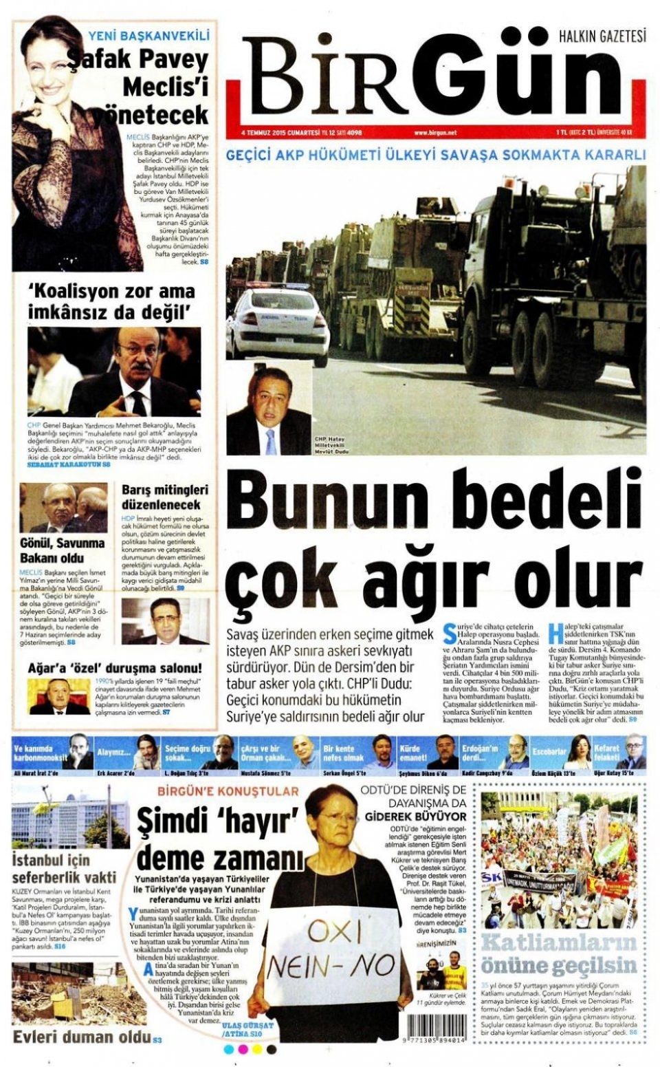 4 Temmuz gazete manşetleri 23