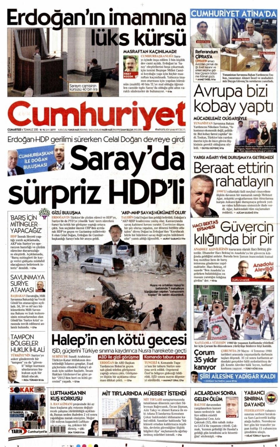 4 Temmuz gazete manşetleri 25